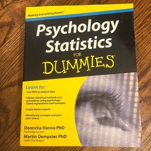 Psychology Statistics for Dummies Book